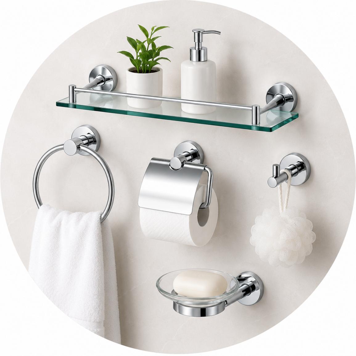 Bộ phụ kiện phòng tắm bền đẹp, tiện nghi, dễ lắp đặt